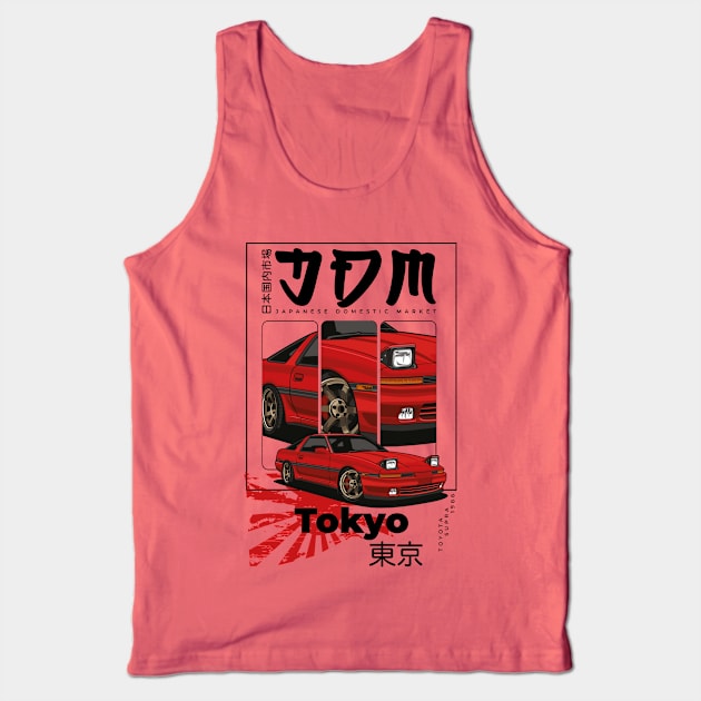 JDM Toyota Supra 1986 Tank Top by funkymonkeytees